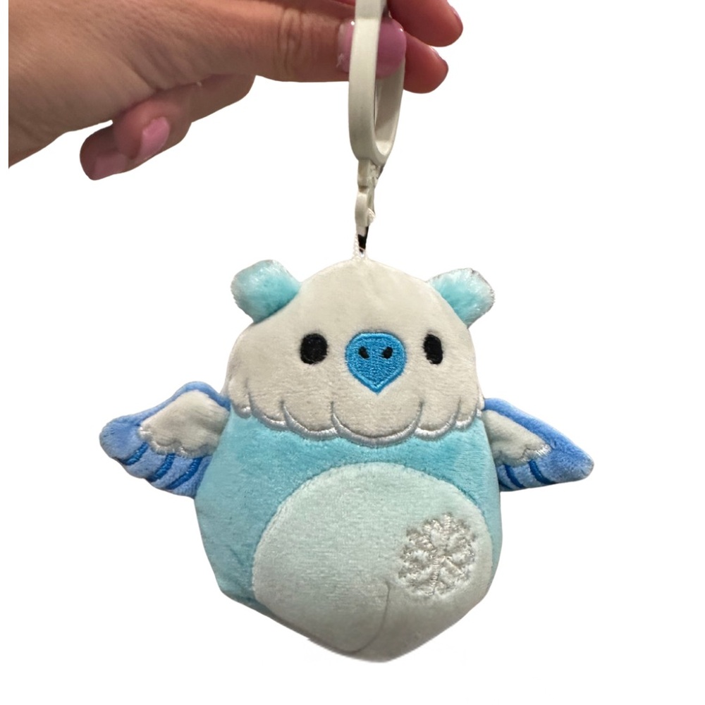 NWT 3.5” Duane‎ the Owl Keychain Clip Squishmallow